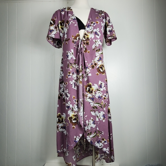 Sun N Moon floral swimsuit cover size large - Picture 4 of 12